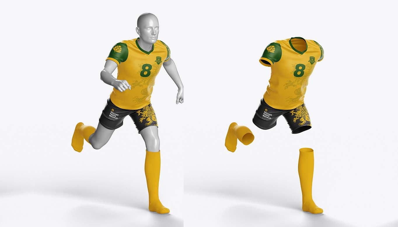Football Kit - Sports Kit Mockup Free Download